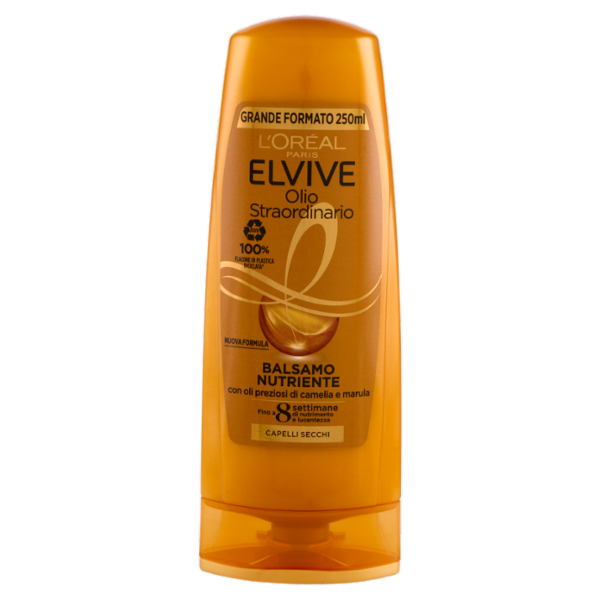 Elvive Olio Straordinario Balsamo Nutriente, per Capelli Secchi, 250 ml