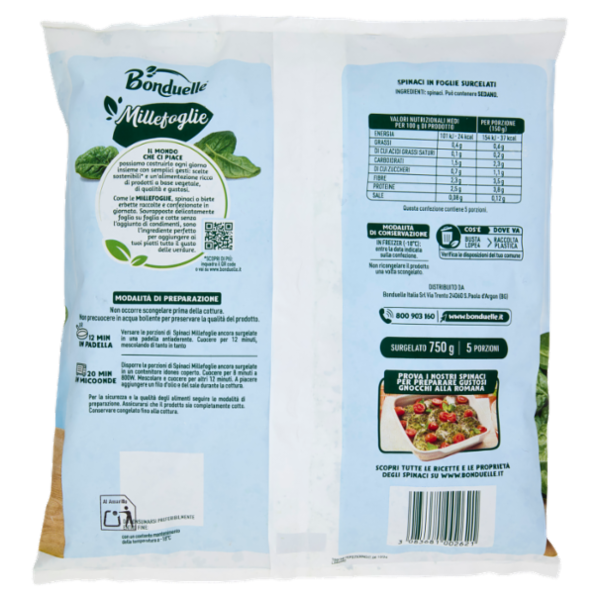 Bonduelle Millefoglie Spinaci Surgelato 750 g
