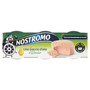 Nostromo Una Goccia D'Olio Il Deciso Tonno Pinne Gialle All'Olio Extravergine Di Oliva 3 x 65 g