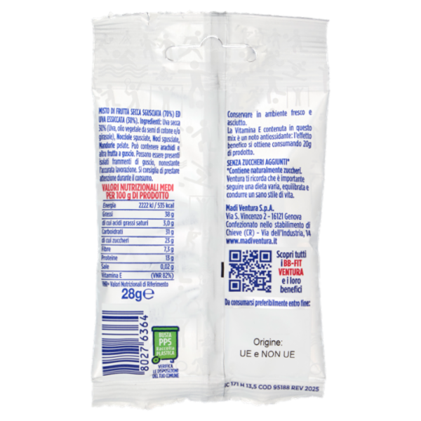 Ventura BBFit Mix di frutta secca con uvetta 280 g