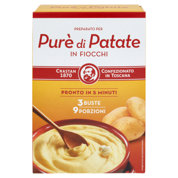 Crastan Preparato per Purè di Patate in Fiocchi 3 x 75 g