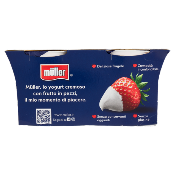 müller Yogurt Cremoso Fragola in Pezzi 2 x 125 g