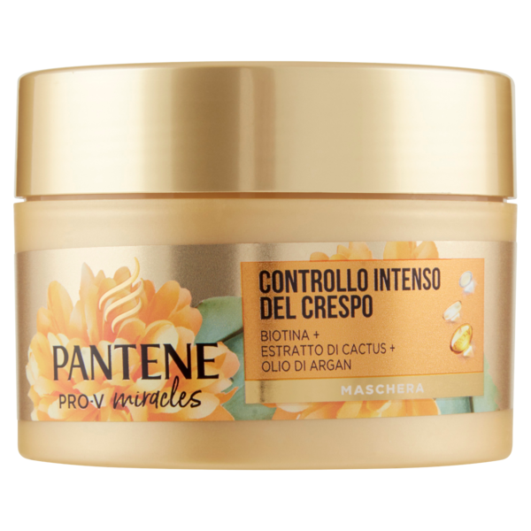 Pantene Maschera Capelli Miracles Controllo Intenso del Crespo con Biotina+Cactus+Olio Argan 160 ml