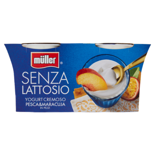 müller Senza Lattosio Yogurt Cremoso Pesca&Maracuja in Pezzi 2 x 125 g