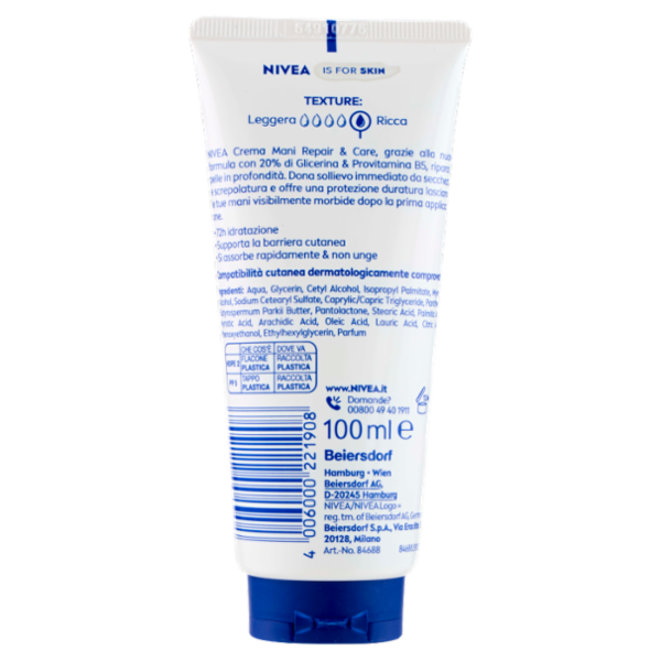 Nivea Crema Mani Repair & Care Pelle molto secca 100 ml