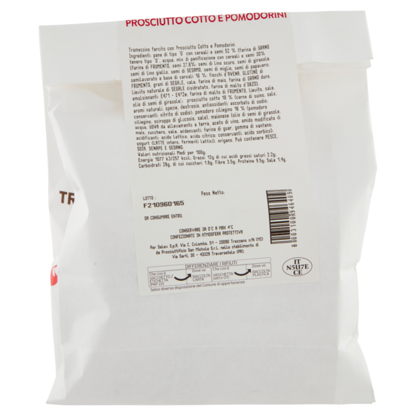 Selex Tramezzini Gourmet Farciti Prosciutto Cotto e Pomodorini 2x80 g