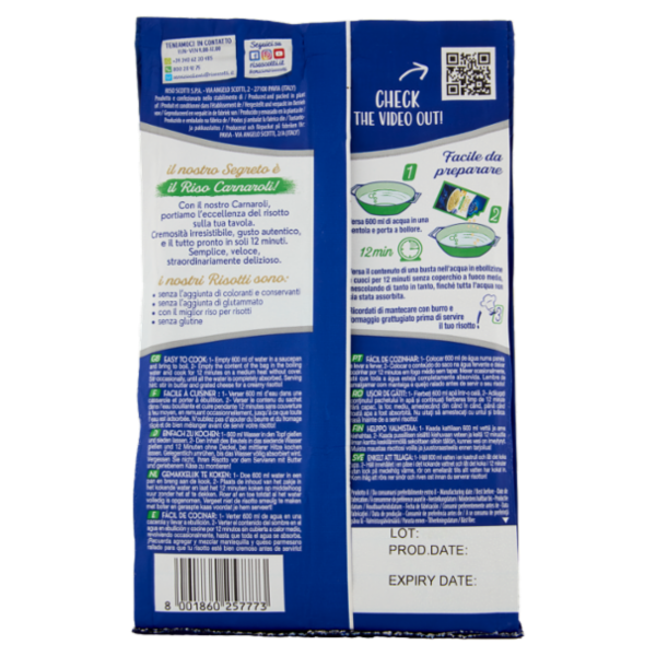 Riso Scotti Risotto Carnaroli Formaggio Cremoso 210 g