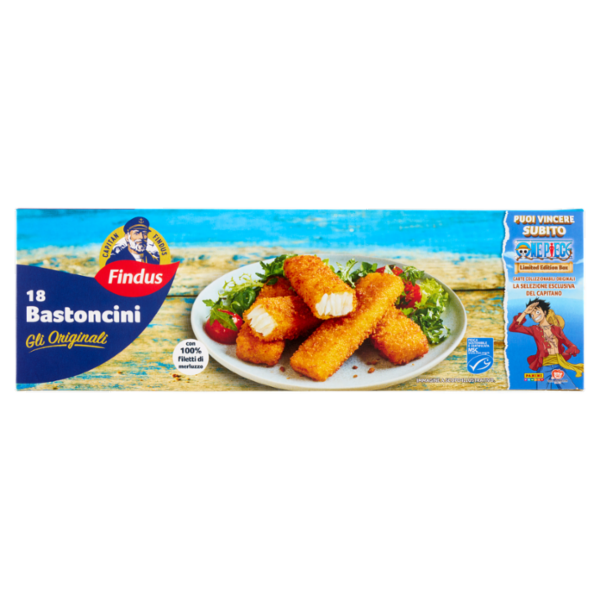 Capitan Findus 18 Bastoncini con 100% Filetti di Merluzzo 450 g