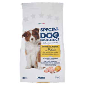 Special Dog Excellence Puppy And Junior Con Pollo Riso, Semi Di Lino, Agrumi 1,5 Kg