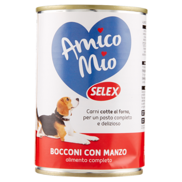 Selex Amico Mio Cane Bocconi con Manzo 415 g