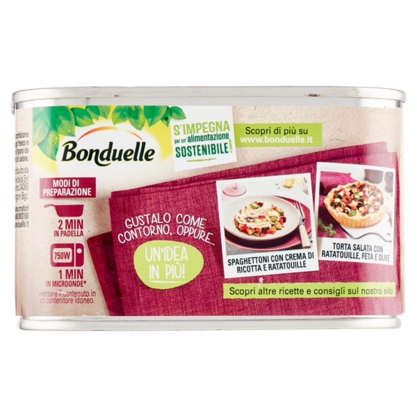 Bonduelle Ratatouille con Melanzane, Zucchine e Peperoni 375 g