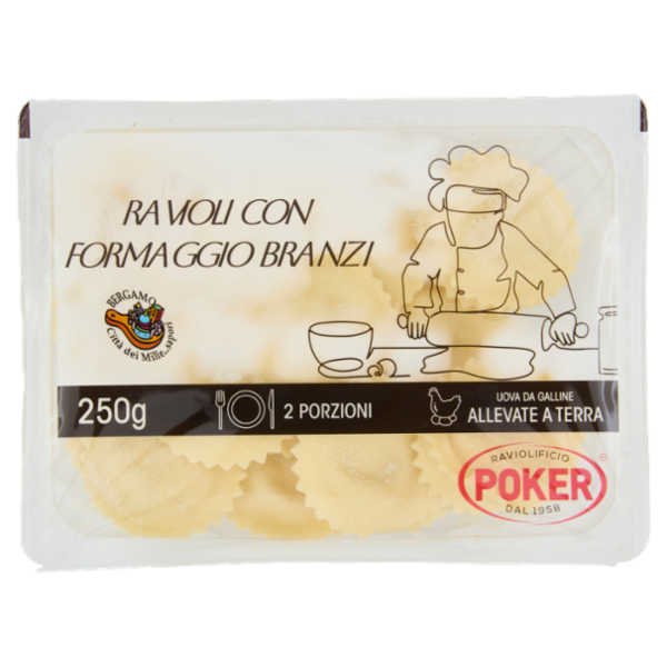 Poker Ravioli con Formaggio Branzi 250 g