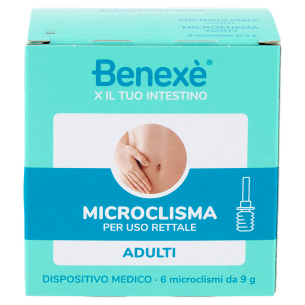 Benexè X il Tuo Intestino Microclisma per Uso Rettale Adulti 6 x 9 g