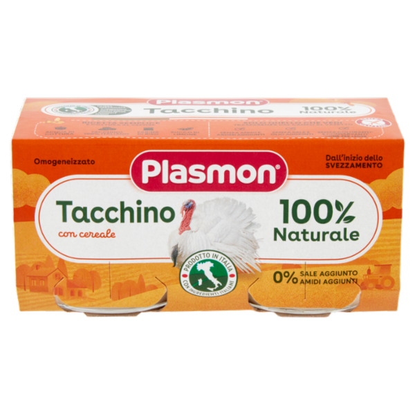 Plasmon Omogeneizzato Tacchino con cereale 2 x 80 g