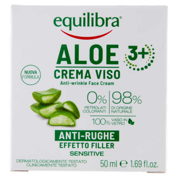 equilibra Aloe 3+ Crema Viso Anti-Rughe Effetto Filler 50 ml