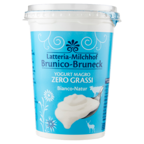 Latteria Brunico Yogurt Magro Zero Grassi Bianco 500 g
