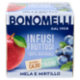 Bonomelli Infusi Fruttosi 100% Naturali Mela e Mirtillo 12 Filtri 24 g