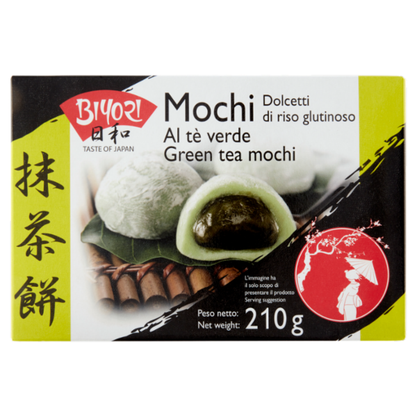 Biyori Mochi Dolcetti di riso glutinoso al tè verde 6 x 35 g
