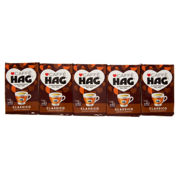 Caffè HAG Bar 200 bustine di caffè macinato decaffeinato 1,3 kg