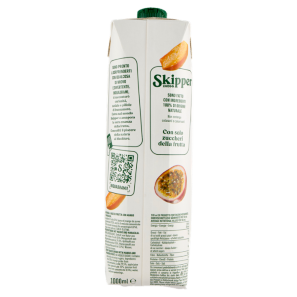 Zuegg Skipper Mango Passion Senza zuccheri aggiunti 1000 ml