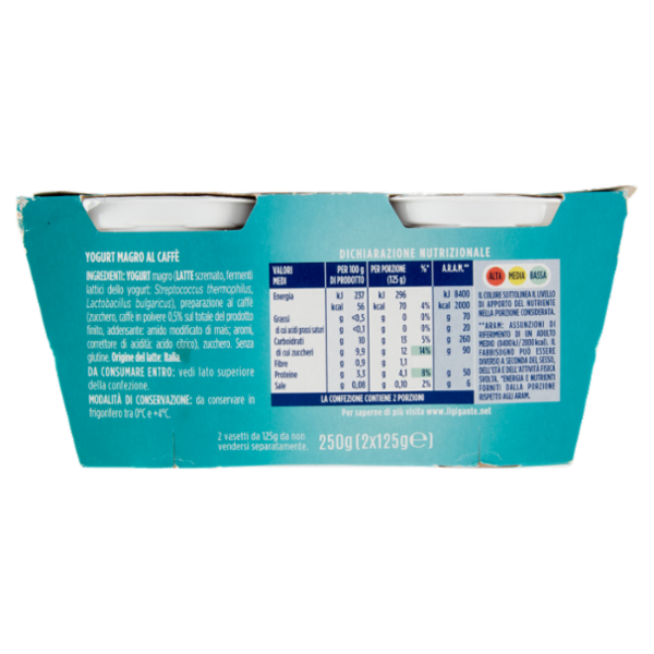 IL GIGANTE Yogurt Magro Caffè 2 x 125 g