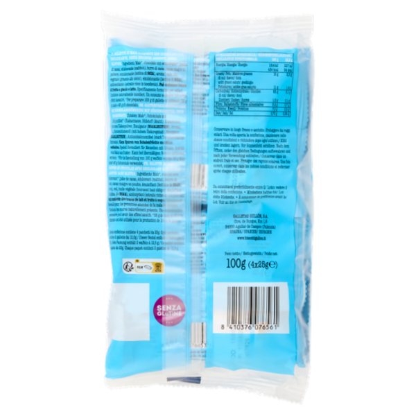 Gullón Zero Zuccheri aggiunti Gallette di Mais Ricoperte di Cioccolato 4 x 25 g