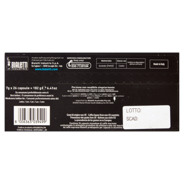 Bialetti Caffè d'Italia Espresso Bar Napoli 26 Capsule 182 g