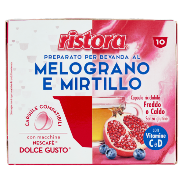 ristora Melograno e Mirtillo Capsule Compatibili con macchine Nescafè Dolce Gusto 10 x 13 g