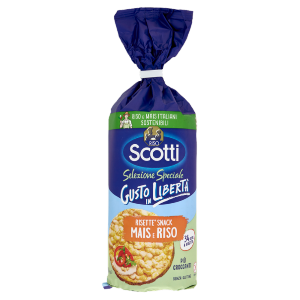 Riso Scotti Selezione Speciale Gusto in Libertà Risette Snack Mais e Riso 150 g