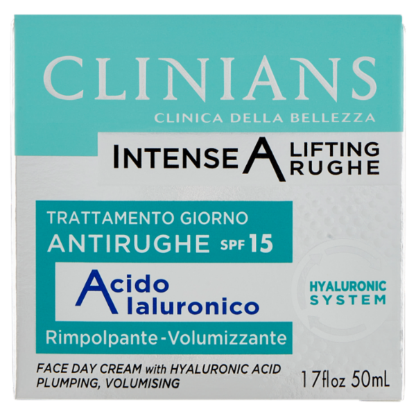 Clinians Intense A Lifting Rughe Trattamento Giorno Antirughe SPF15 Acido Ialuronico 50 mL