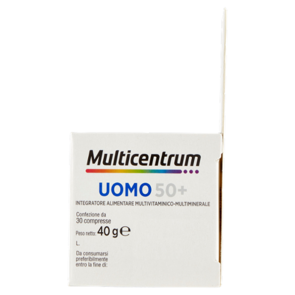 Multicentrum Uomo 50+ Integratore Multivitaminico con Vitamina D, B12, Calcio e Magnesio 30 cpr 40 g