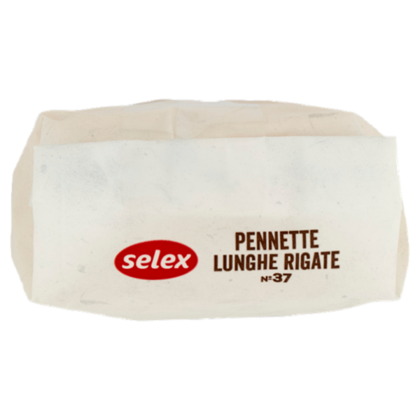 Selex Pasta di Semola Trafilata al Bronzo Pennette Lunghe Rigate 500 g