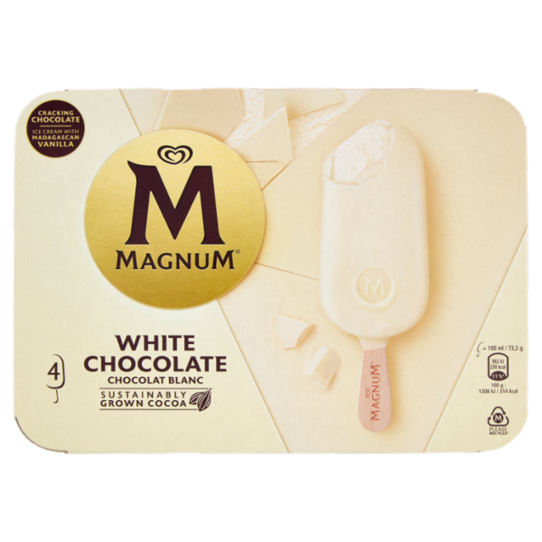 Magnum White Chocolate 4 gelati 294 g