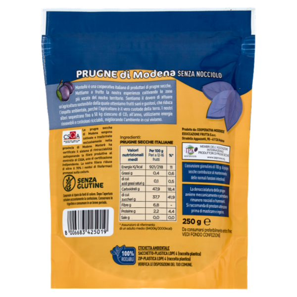 MonteRé Prugne di Modena Senza Nocciolo 250 g