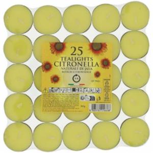 Sgarbi Candele alla Citronella 25 Pezzi