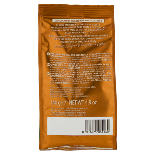 Pernigotti Gianduiotto Gusto Caramello Praline di Cioccolato Gianduia 140 g