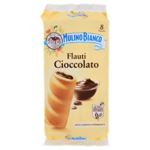 Mulino Bianco Flauti Cioccolato Merenda Senza Additivi Conservanti 8 Pezzi 280g