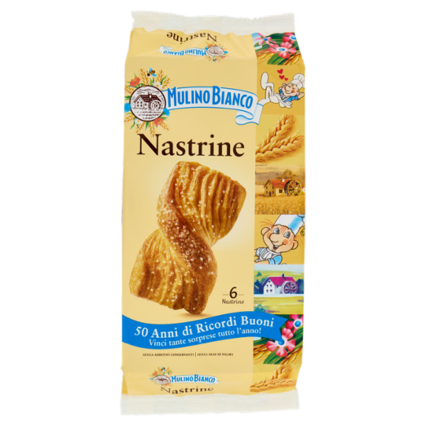 Mulino Bianco Nastrine Merenda Senza Additivi Conservanti 6 pezzi 240g