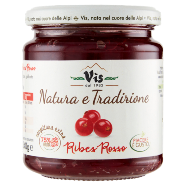 Vis Natura e Tradizione confettura extra Ribes Rosso 340g