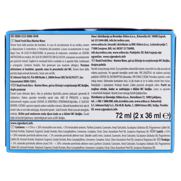 Duck Fresh Discs - Doppia Ricarica, Fragranza Marine 2 x 36ml