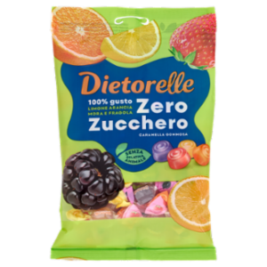 Dietorelle Zero Zucchero Caramella Gommosa Limone, Arancia, Mora e Fragola 140 g