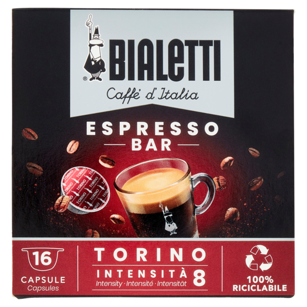 Bialetti Caffè d'Italia Espresso Bar Torino 16 Capsule 112 g
