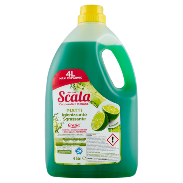 Scala Piatti Igienizzante Sgrassante Limone 4 litri