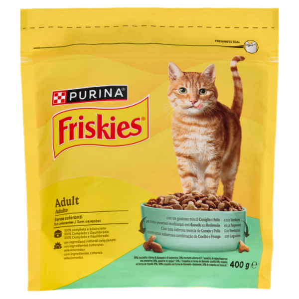 PURINA FRISKIES Adult Coniglio e Pollo e con Verdure 400g