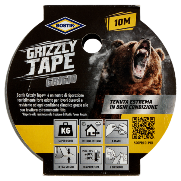 Bostik Grizzly Tape Grigio 10 M