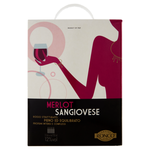 Cantine Ronco Merlot Sangiovese Rubicone IGT 3 l