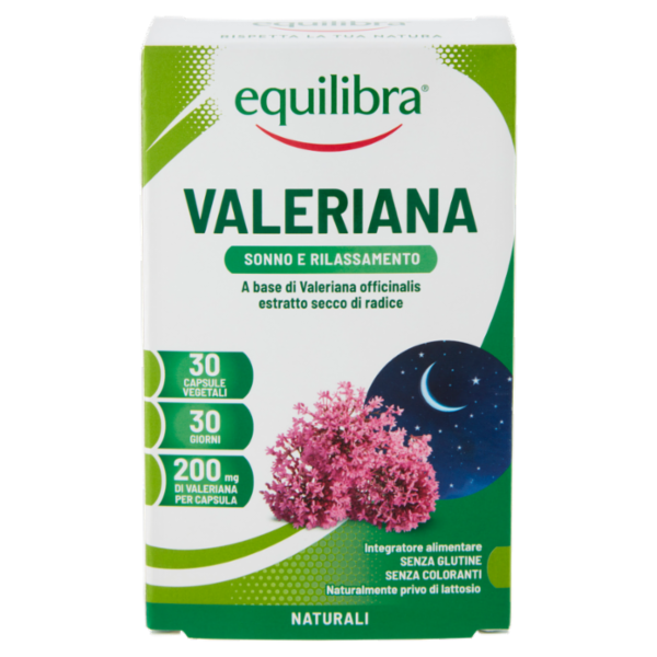 equilibra Valeriana Sonno e Rilassamento 30 Capsule Vegetali 15 g