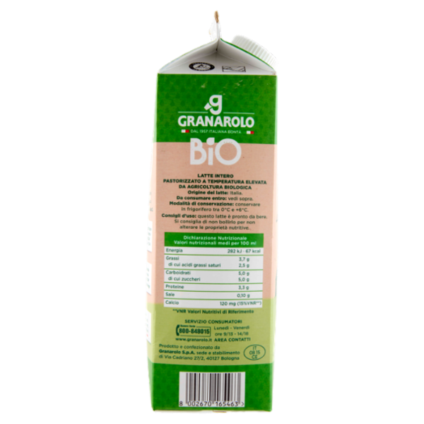 Granarolo Bio Latte Biologico Intero 1 L