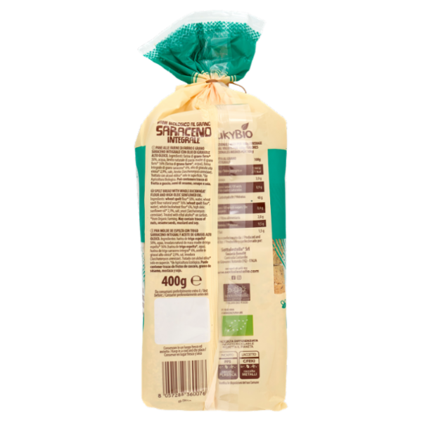 YukyBio A Pasta Madre Pane Biologico al Grano Saraceno Integrale 400 g