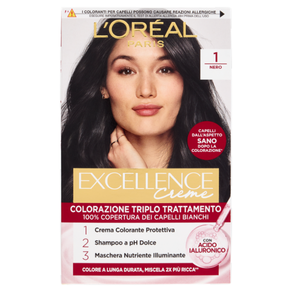 L'Oréal Paris Excellence Creme Colorazione Triplo Trattamento 1 Nero